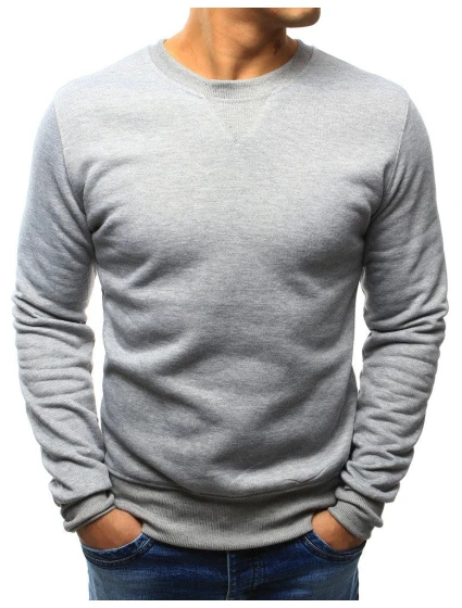 Pánská mikina s kapucí šedá model 21962650 - FashionStreet