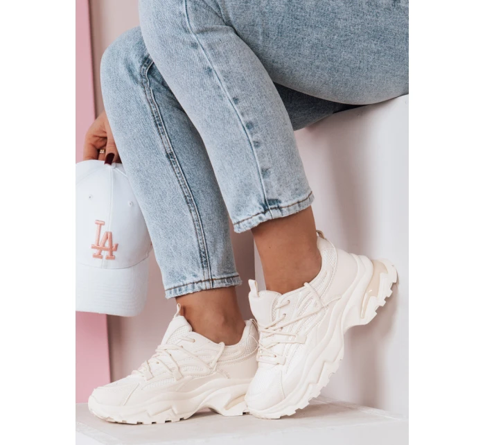 Dámské tenisky na podrážce beige Dstreet model 21983832 - FashionStreet