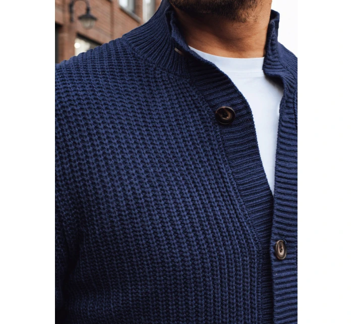 Pánsky tmavomodrý sveter FashionStreet WX2346 Pánsky tmavomodrý sveter FashionStreet WX2346