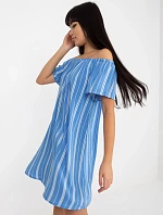 Dámske šaty D73771R30145J bielo-modré - FPrice