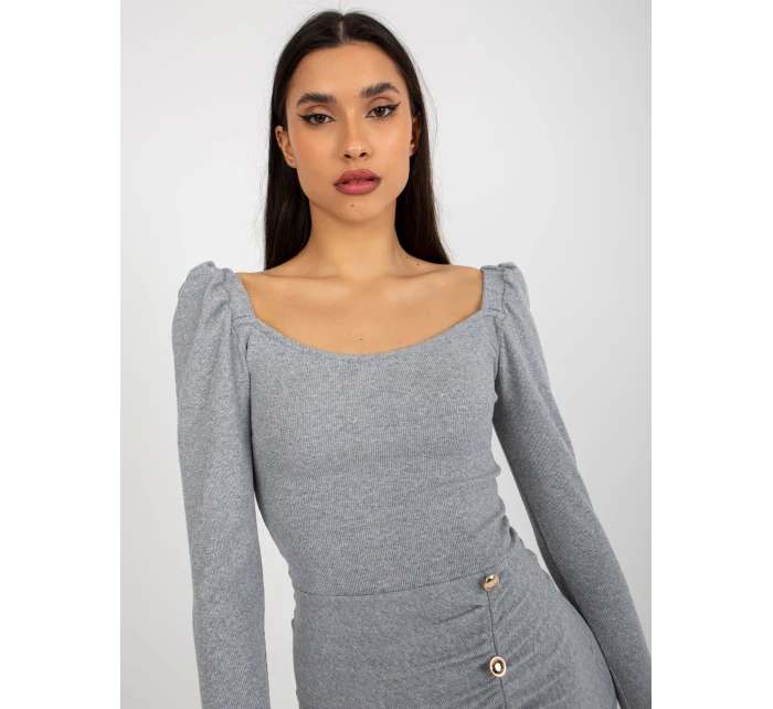 Dámské šaty EM SK 20 model 18044082 šedá - FPrice Dámské šaty EM SK 20 model 18044082 šedá - FPrice