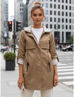 Dámská přechodná bunda parka tmavě béžová Dstreet model 21975196 - FashionStreet