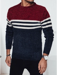 Pánský pruhovaný tmavě modrý svetr Dstreet model 21982373 - FashionStreet