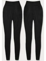 Černé bavlněné legíny model 18266805 - J.STYLE Černé bavlněné legíny model 18266805 - J.STYLE