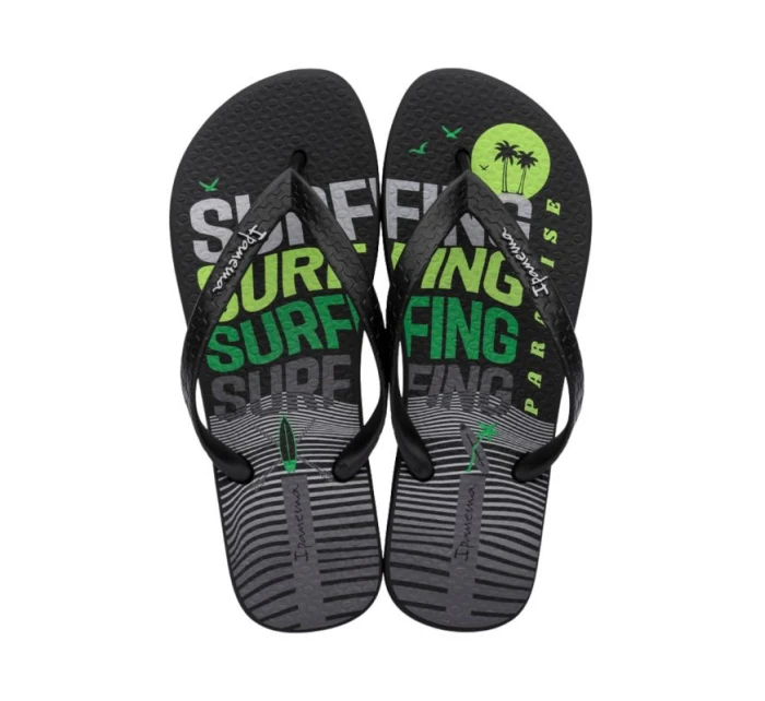 Pánske žabky Ipanema Graphics black-green 83532-AP253