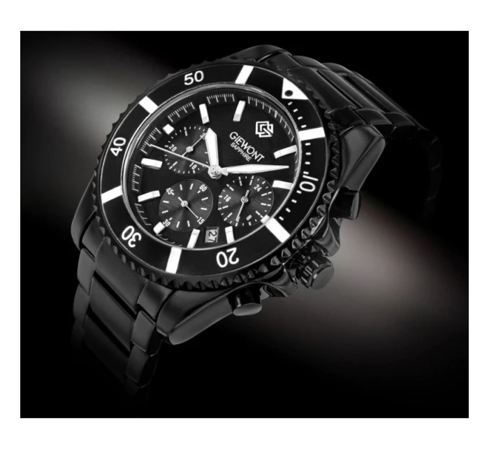 Pánske hodinky Giewont Chronograph Sapphire Black GW3970-B4 Pánske hodinky Giewont Chronograph Sapphire Black GW3970-B4