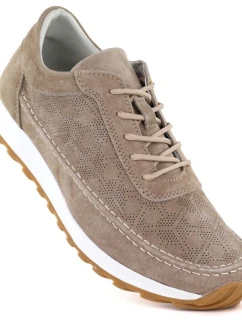 Skórzane damskie jasny Sergio model 22026040 - LEONE