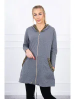 Mikina s ozdobnou páskou grafitová Mikina s ozdobnou páskou grafitová