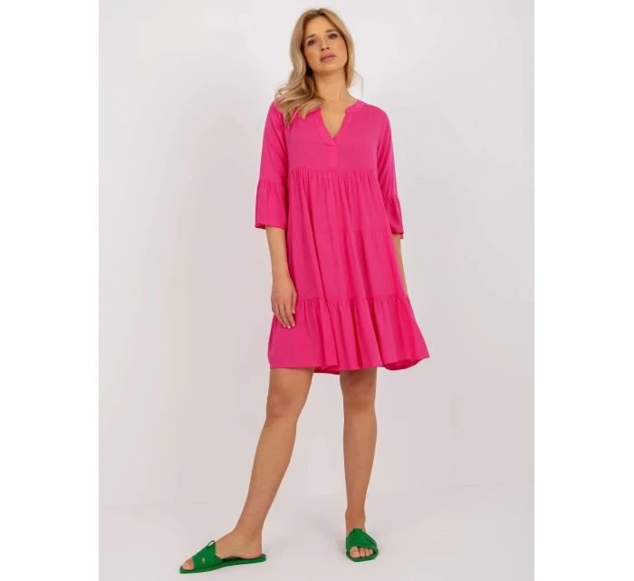 Šaty D73761M30214B fuchsiová