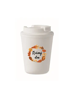 BEAUTIFUL DAY (WINTER) - biely termohrnček 300 ml
