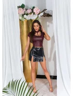 Sexi tričko Wet look 94901 fialové - KouCla