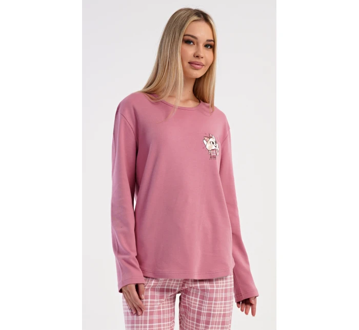 Dámske dlhé pyžamo Cat so šatkou Dámske dlhé pyžamo Cat so šatkou