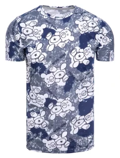 Pánske tričko s potlačou šedé FashionStreet RX5114