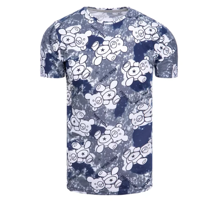 Pánske tričko s potlačou šedé FashionStreet RX5114