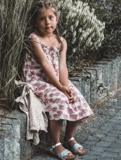 Dětské sandálky se suchým zipem s pásky modré model 21663825 - Boto