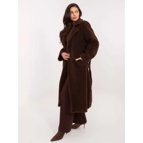 Płaszcz IT PL model 21771777 ciemny brązowy - FPrice Płaszcz IT PL model 21771777 ciemny brązowy - FPrice