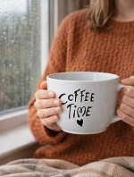 COFFEE TIME - MEGA XXL keramický hrnček 1000 ml
