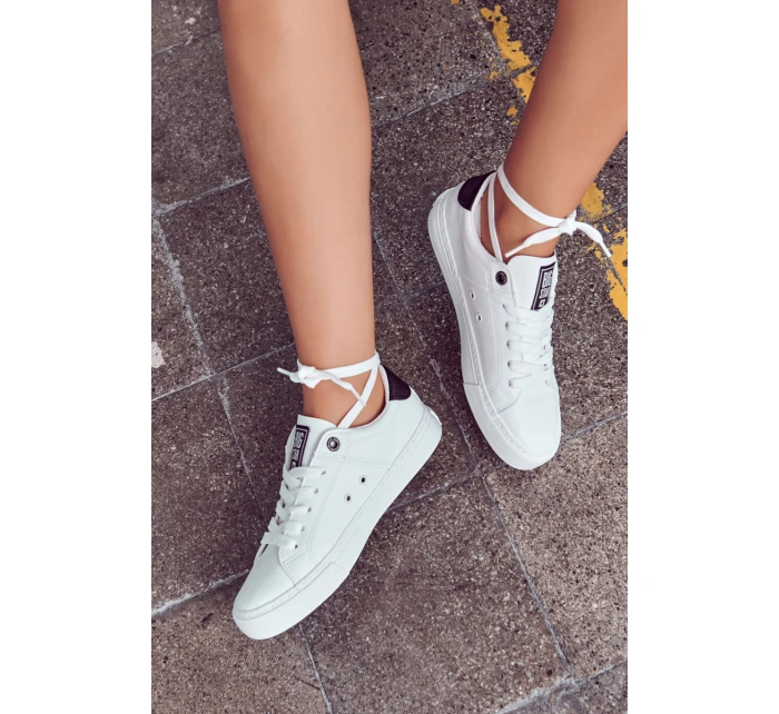 Kožené tenisky Big Star model 21580472 bílé a Černá - Big Star Shoes Kožené tenisky Big Star model 21580472 bílé a Černá - Big Star Shoes