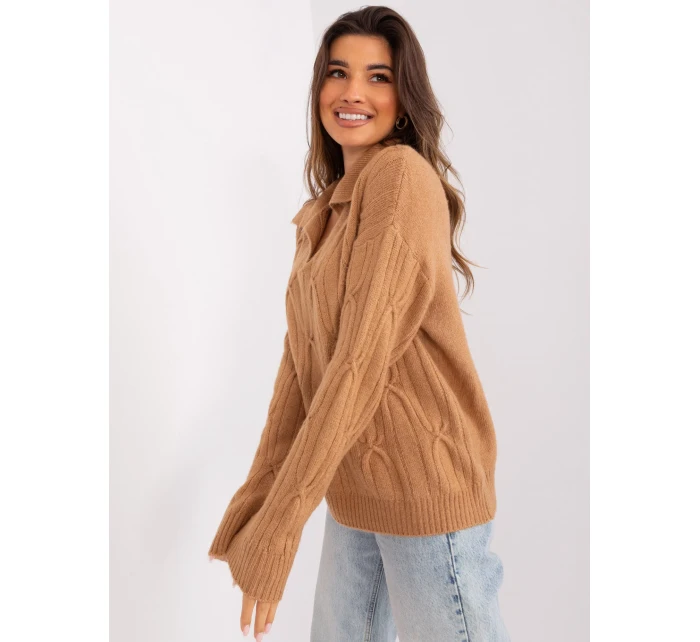 Sweter AT SW  camelowy model 19005998 - FPrice