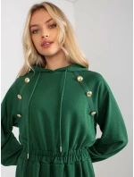 Dámské šaty RV SK model 17828235 tmavě zelené - FPrice Dámské šaty RV SK model 17828235 tmavě zelené - FPrice