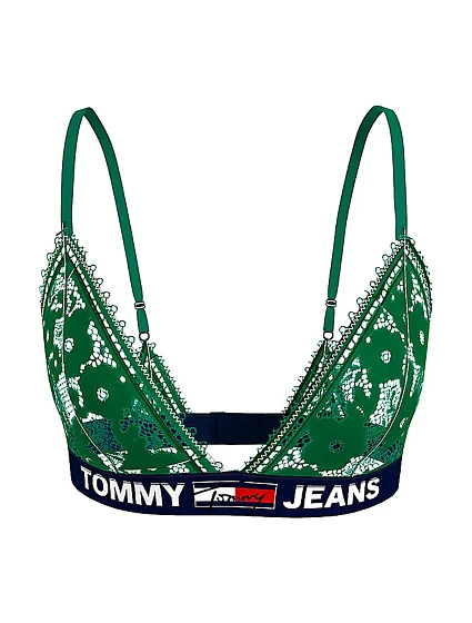 Dámska čipkovaná podprsenka Undersized Jeans UW0UW03508-L30 - Tommy Hilfiger