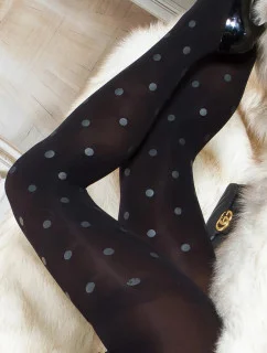 Dámské sexy punčocháče s puntíky černé model 20113384 - In-style Fashion