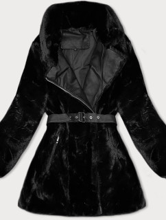 Čierna dámska kožušinová bunda J Style (11Z8075)