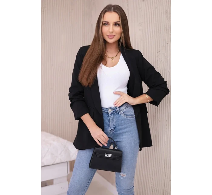 Sako s klopami elegantní černé