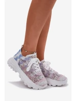 Sneakersy Damskie Z Szydełkową Cholewką Multikolor Jelhiris Sneakersy Damskie Z Szydełkową Cholewką Multikolor Jelhiris