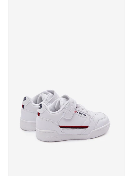 Dětské boty Sneakers na suchý zip Bílé model 22101619 - Lotto Dětské boty Sneakers na suchý zip Bílé model 22101619 - Lotto