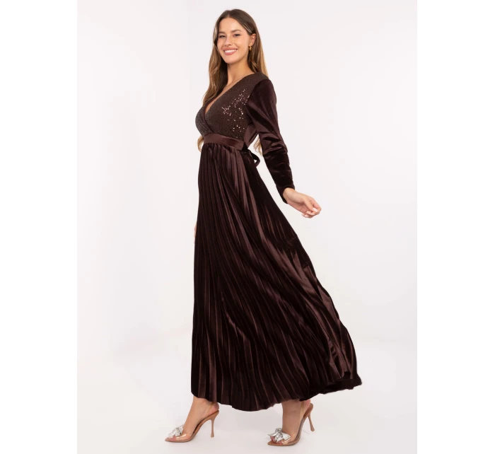 Šaty IT SK 16919.04P tmavohnedé