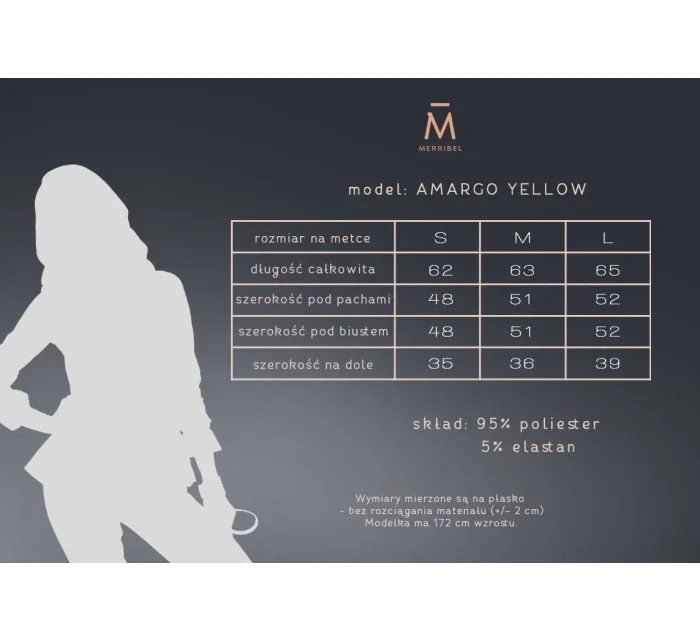 Dámska blúzka Amargo žltá - Merribel