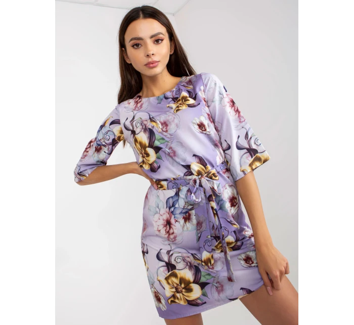 Dámské šaty LK SK model 18832848 Fialová s květy - FPrice