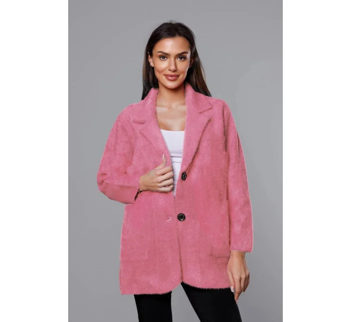 Krátky vlnený prehoz cez oblečenie typu alpaka v lososovej farbe (7108-1) Krátky vlnený prehoz cez oblečenie typu alpaka v lososovej farbe (7108-1)