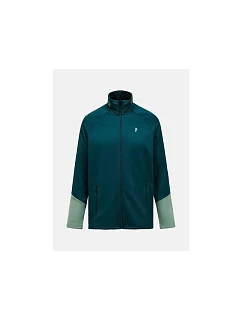 Pánská mikina PEAK PERFORMANCE M Rider Essentials Midlayer Zip Jacket, zelená barva