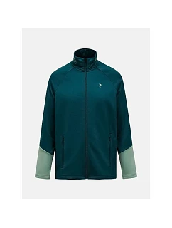 Pánská mikina PEAK PERFORMANCE M Rider Essentials Midlayer Zip Jacket, zelená barva