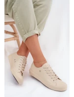Dámske tenisky z eko kože Big Star TT274019 Beige
