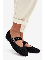 Dámské baleríny s páskem Černé Pamira Dámské baleríny s páskem Černé Pamira