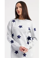 Dámske šaty s dlhým rukávom a hviezdami