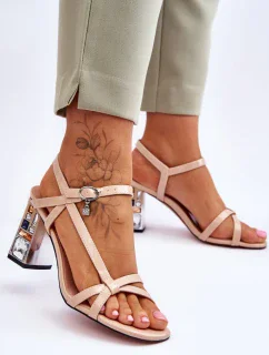 Sandále na podpätku model 179863 Step in style