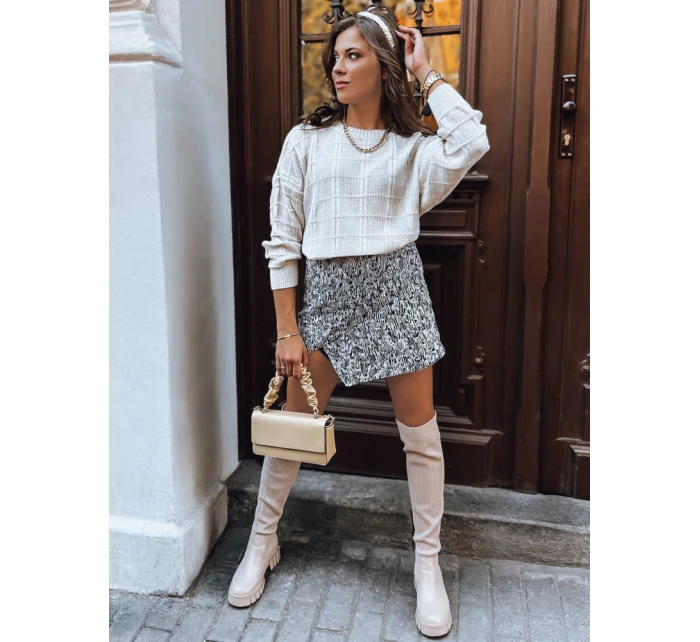 Dámský oversize svetr ecru Dstreet model 21970980 - FashionStreet