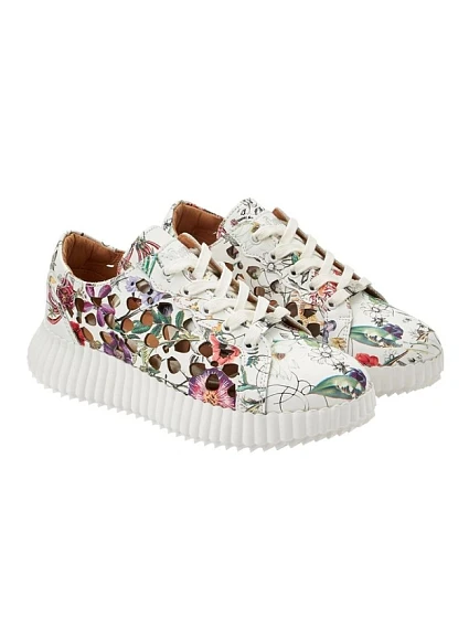 Lee Cooper Dámske šnurovacie športové topánky Beige Dámske tenisky na platforme
