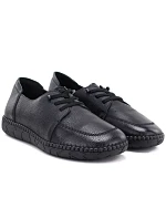 Pohodlné černé dámské kožené polobotky Jezzi model 22355132 Pohodlné černé dámské kožené polobotky Jezzi model 22355132