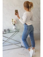 Blúzka s buffovými rukávmi biela