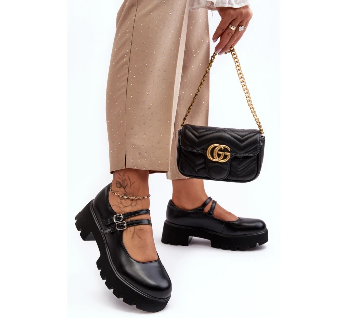 Damskie Półbuty Na Niskim Obcasie Czarne Saviwa Damskie Półbuty Na Niskim Obcasie Czarne Saviwa