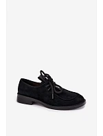 Dámské barefoot polobotky z přírodní semiše model 22356081 černé - D&A