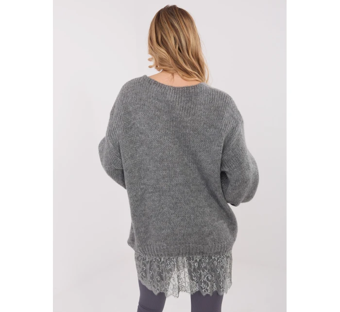 Sweter IN SW model 21782305 ciemny szary - FPrice