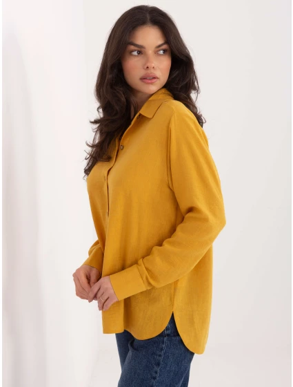 Košeľa LK KS 510109.70 tmavo žltá