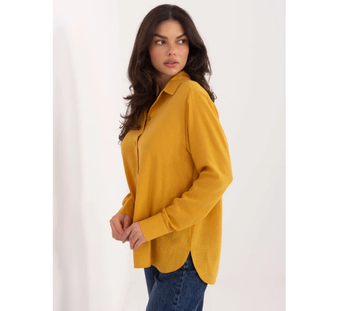 Košeľa LK KS 510109.70 tmavo žltá