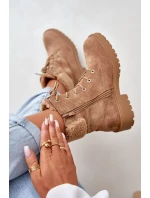 Dámske zateplené členkové topánky Workery Zippered Brown Mivael Dámske zateplené členkové topánky Workery Zippered Brown Mivael